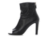 Chanel Black Pearl Heel Open-Toe Booties