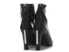 Chanel Black Pearl Heel Open-Toe Booties