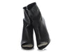 Chanel Black Pearl Heel Open-Toe Booties