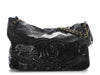 Chanel XL Black Vinyl Rock and Chain Flap