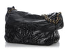 Chanel XL Black Vinyl Rock and Chain Flap