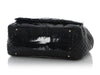 Chanel XL Black Vinyl Rock and Chain Flap