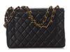 Chanel Vintage Jumbo Black Quilted Lambskin Classic Single Flap
