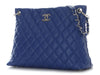 Chanel Cobalt Quilted Caviar Easy Tote