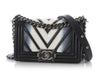 Chanel Small Chevron-Quilted Lizard Airlines Boy Bag
