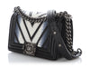 Chanel Small Chevron-Quilted Lizard Airlines Boy Bag