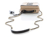 Chanel Small Beige and Black Quilted Caviar Filigree Bag