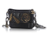 Chanel Small Black Part-Quilted Aged Calfskin Charms Gabrielle Hobo