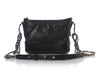 Chanel Small Black Part-Quilted Aged Calfskin Charms Gabrielle Hobo
