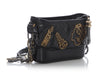 Chanel Small Black Part-Quilted Aged Calfskin Charms Gabrielle Hobo