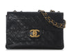 Chanel Vintage Maxi Black Quilted Lambskin Flap