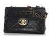 Chanel Vintage Maxi Black Quilted Lambskin Flap