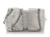 Chanel Gray Lapin Fur Flap