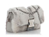Chanel Gray Lapin Fur Flap