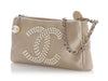Chanel Beige Satin Evening Bag
