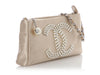 Chanel Beige Satin Evening Bag