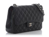 Chanel Jumbo Black Quilted Caviar Classic Double Flap