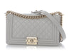 Chanel Old Medium Quilted Gray Caviar Boy Bag