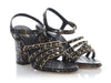Chanel 17P Black and Gold Fantasy Python Sandals