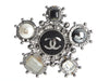 Chanel Large Tweed Logo Pin