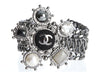 Chanel Large Tweed Logo Bracelet