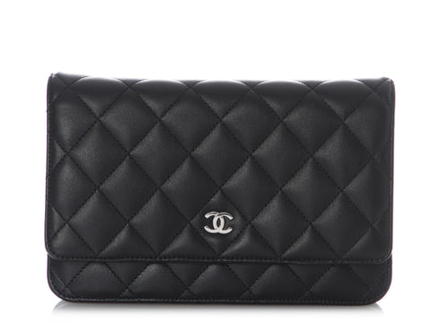 Chanel Black Quilted Lambskin Wallet on Chain WOC