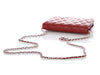 Chanel Red Quilted Caviar Wallet on Chain WOC