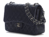Chanel Jumbo Navy Quilted Caviar Classic Double Flap