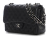 Chanel Jumbo Black Quilted Caviar Classic Double Flap
