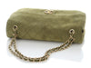 Chanel Maxi Green Quilted Suede Souplissimo Flap