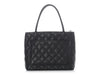 Chanel Black Quilted Caviar Medallion Tote