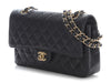 Chanel Medium/Large Black Quilted Caviar Classic Double Flap