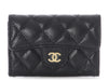 Chanel Black Quilted Caviar Classic Card Holder