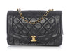 Chanel Vintage Medium Black Quilted Lambskin Diana Flap