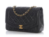 Chanel Vintage Medium Black Quilted Lambskin Diana Flap