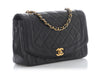 Chanel Vintage Medium Black Quilted Lambskin Diana Flap