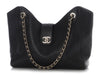 Chanel Small Black Quilted Caviar Shopping Tote