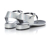 Chanel Silver and Black Fantasy Thong Sandals