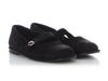 Chanel Black Suede Cottage Mary Janes