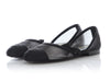 Chanel Black Grosgrain and Mesh Mary Janes