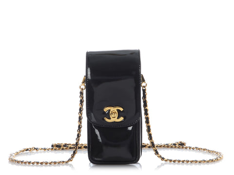 Chanel Vintage Black Patent Crossbody