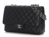 Chanel Jumbo Black Quilted Caviar Classic Single Flap