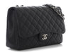Chanel Jumbo Black Quilted Caviar Classic Single Flap