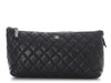 Chanel Large Black Quilted Caviar Cosmetic Pouch