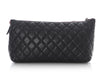 Chanel Large Black Quilted Caviar Cosmetic Pouch