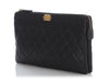 Chanel Medium Black Quilted Caviar Boy O-Case