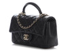 Chanel Mini Black Quilted Lambskin Rectangular Top Handle