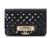 Chanel Black Quilted Patent Golden Class Wallet on Chain WOC