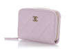 Chanel Light Purple Quilted Caviar Zipped Coin Purse