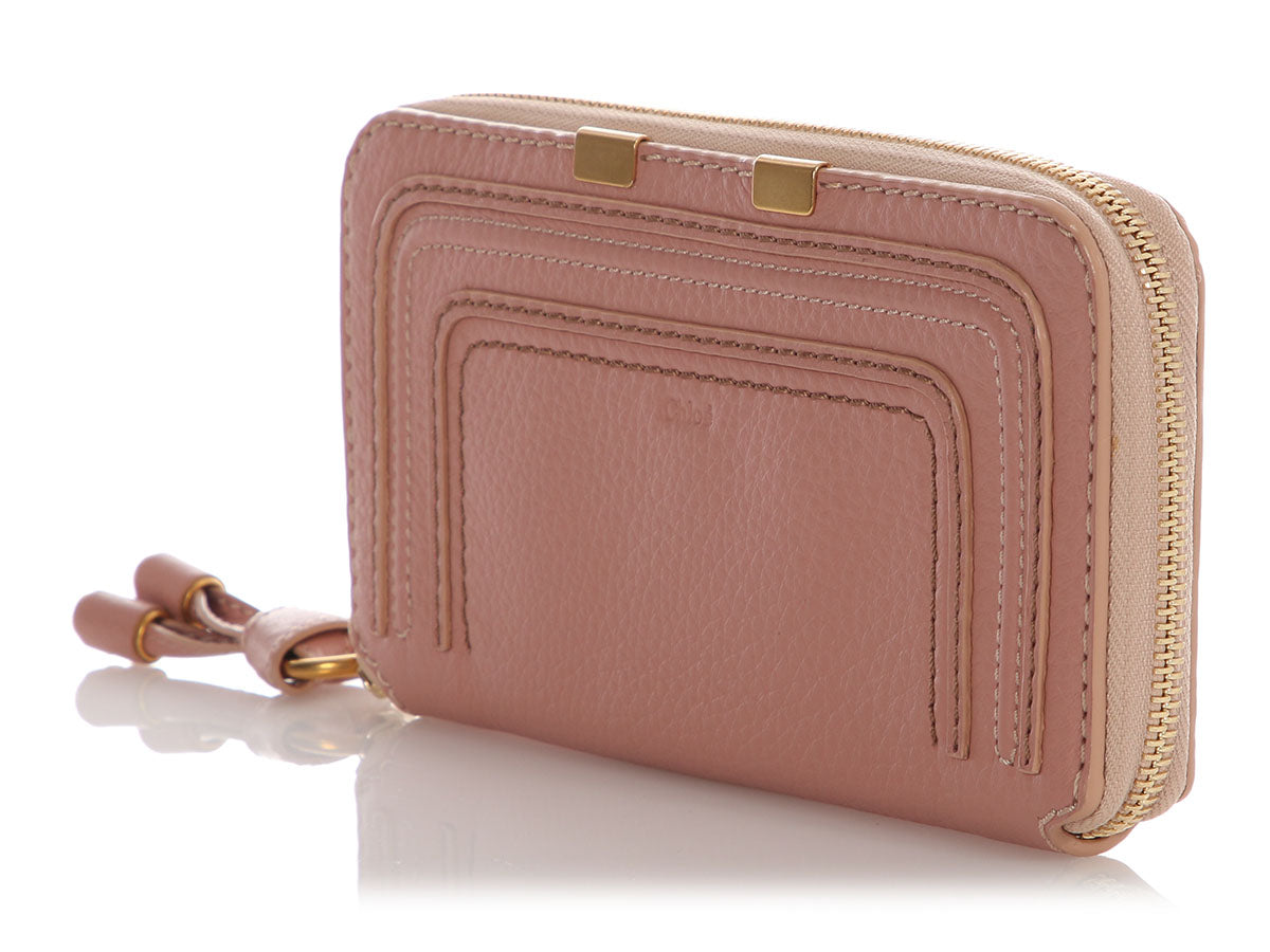 【Chloe】Marcie Compact Wallet/追跡+関税+全国送料込み Chloé Marcie Compact Wallet In Grained Leather in Black
